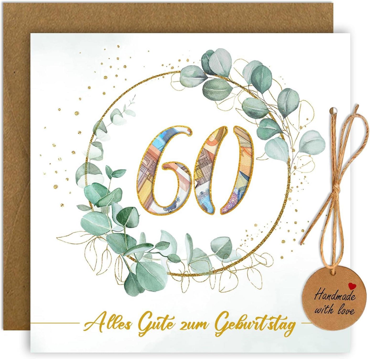 Luckeey Geldgeschenke 60 Geburtstag Umschläge Karte Personalisierbar