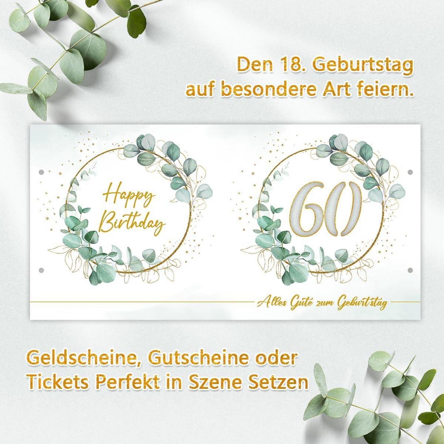 Luckeey Geldgeschenke 60 Geburtstag Umschläge Karte Personalisierbar