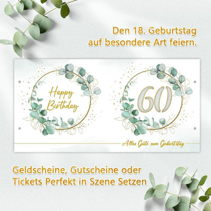 Luckeey Geldgeschenke 60 Geburtstag Umschläge Karte Personalisierbar