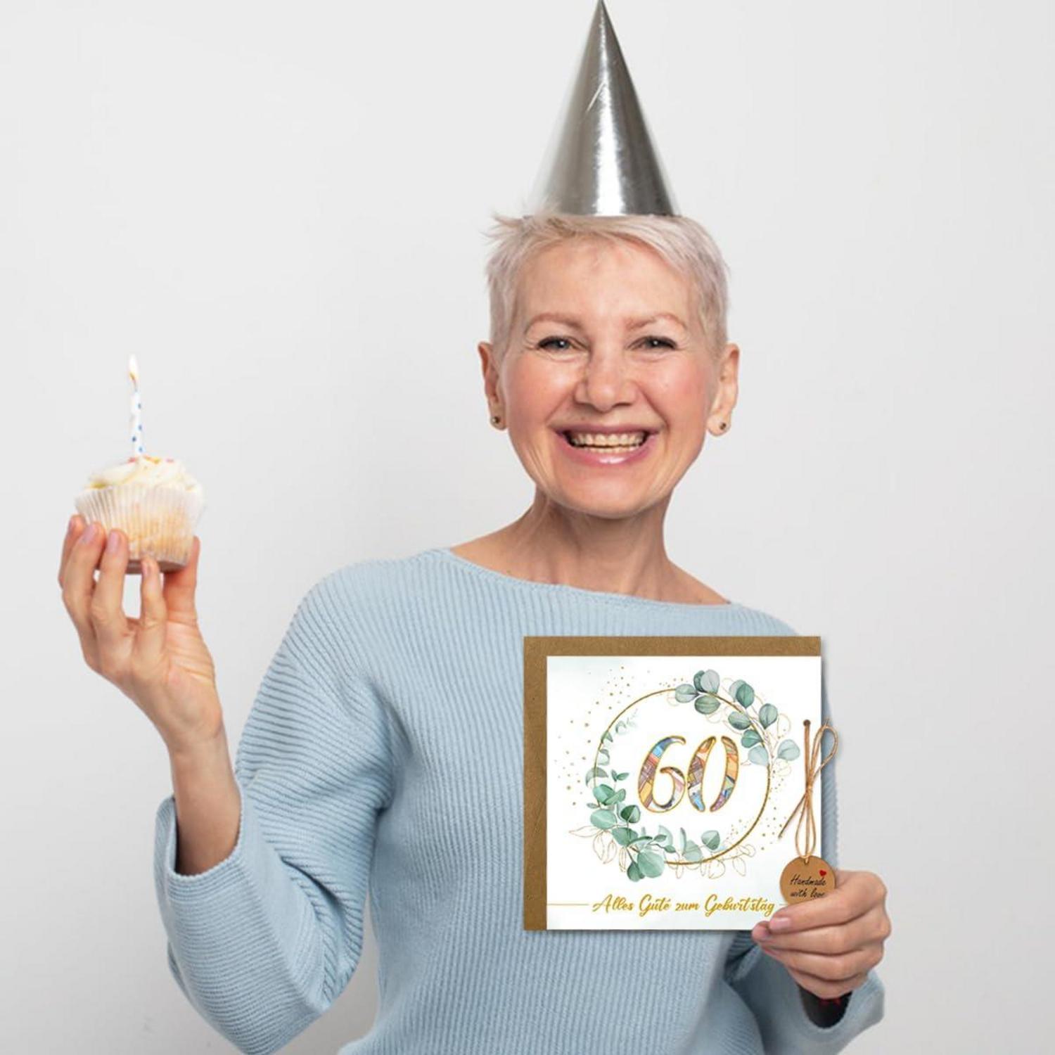 Geldgeschenke zum 60. Geburtstag - Kreative Geburtstagskarte mit