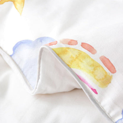 Regenbogen Bettwäsche Set 155x220cm Baumwolle Kinderzimmer
