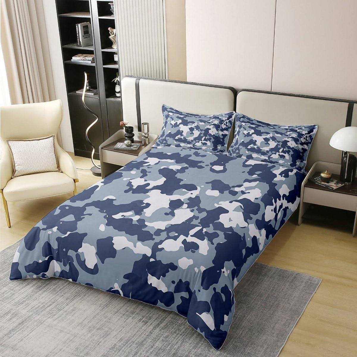 Camouflage Bettwäsche Set 135x200cm – 100% Baumwolle, Military Style