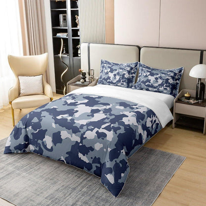 Camouflage Bettwäsche Set 135x200cm – 100% Baumwolle, Military Style