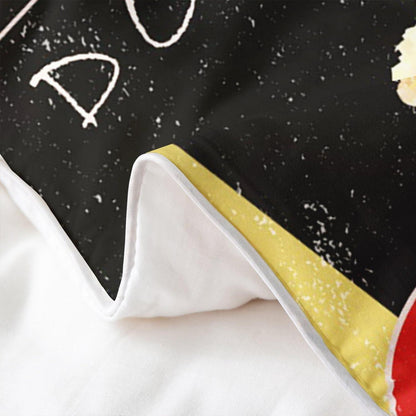 Kinder Bettwäsche Set Popcorn Kino Design 155x220cm