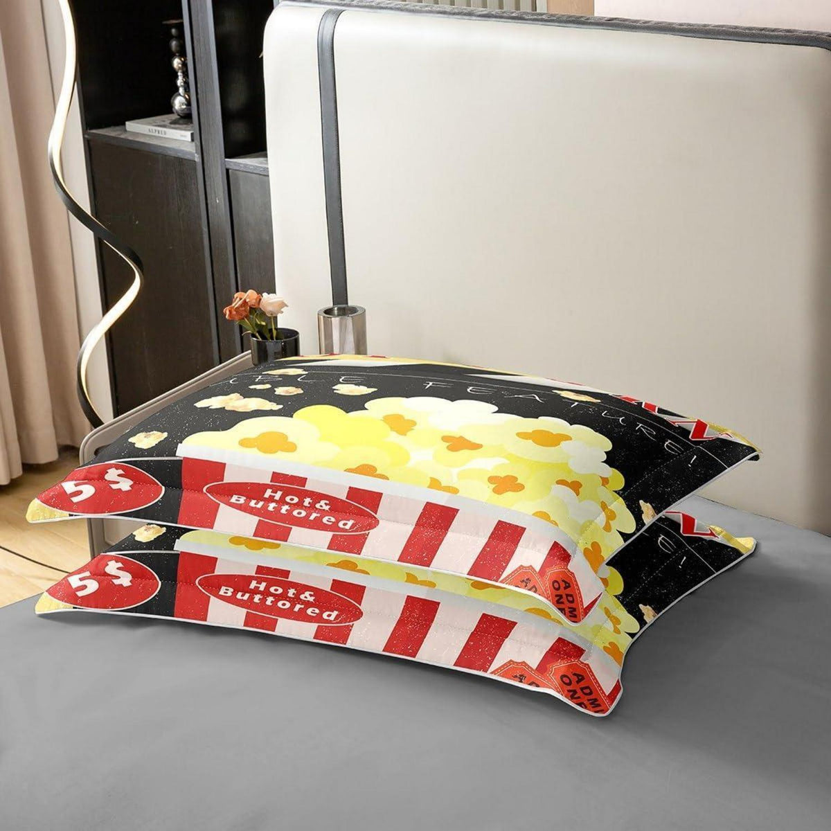 Kinder Bettwäsche Set Popcorn Kino Design 155x220cm