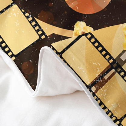 Vintage Kino Bettwäsche Set für Jungen – 155x220cm & 80x80cm