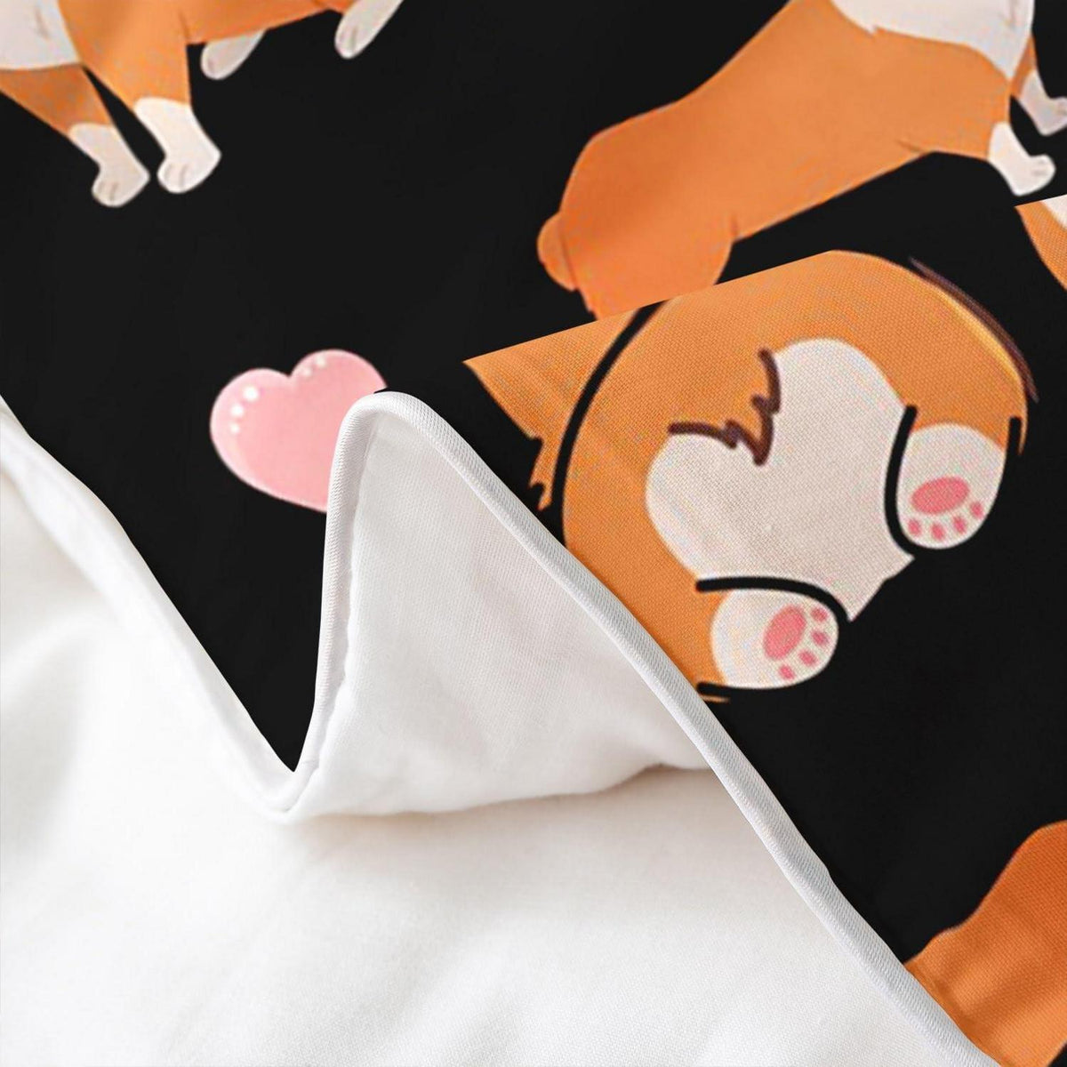 Corgi Bettwäsche Set 155x220cm Baumwolle Kawaii Tier Bettwäsche