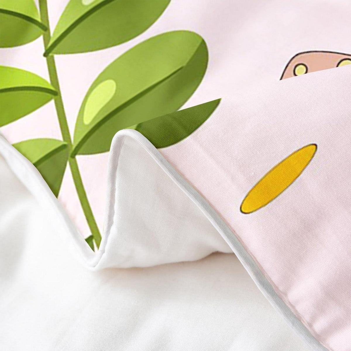 Süße Frosch & Pilz Bettwäsche Set 155x220cm Baumwolle