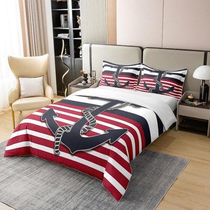 Nautisches Bettwäsche-Set 200x200cm – Jungenzimmer Küstenabenteuer
