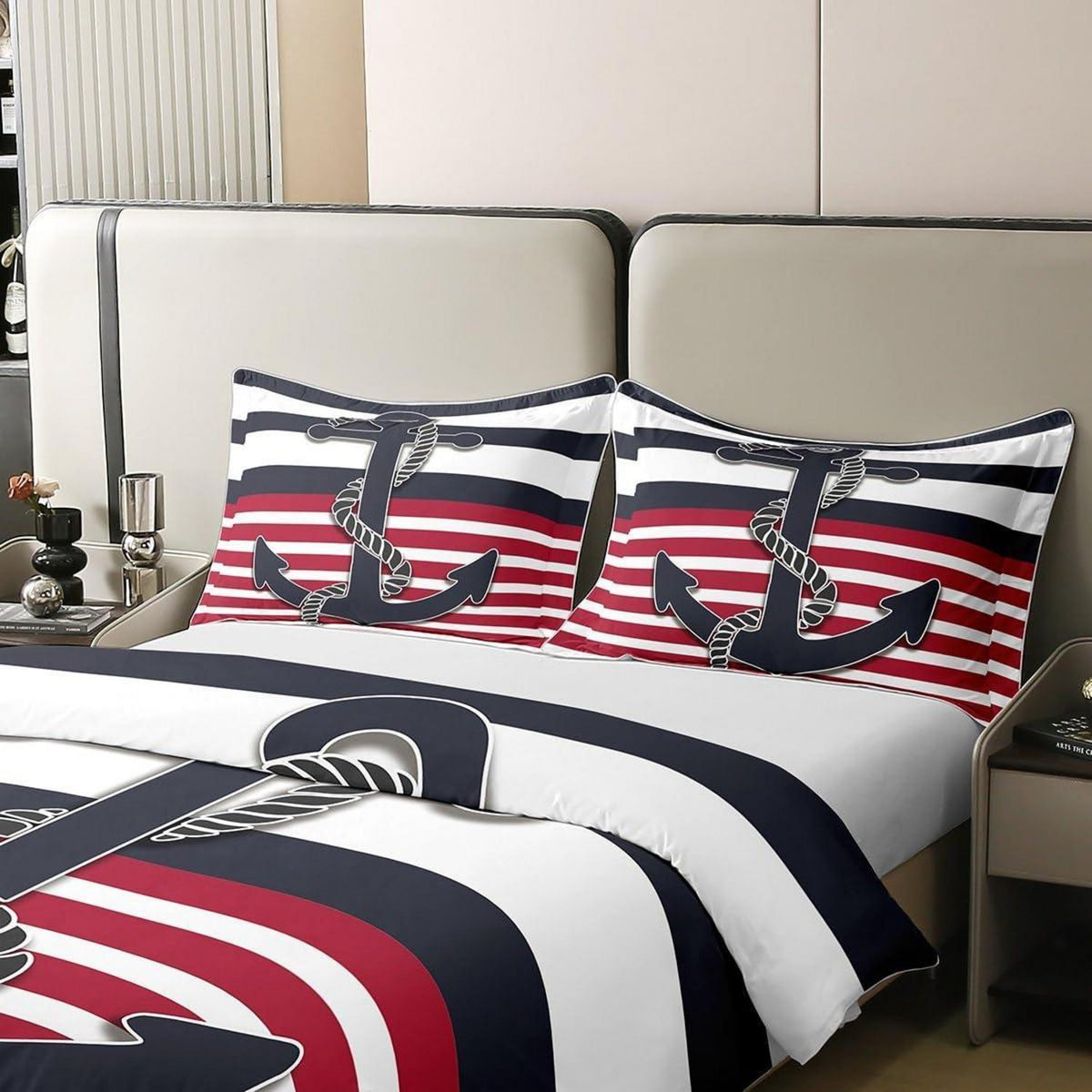 Nautisches Bettwäsche-Set 200x200cm – Jungenzimmer Küstenabenteuer