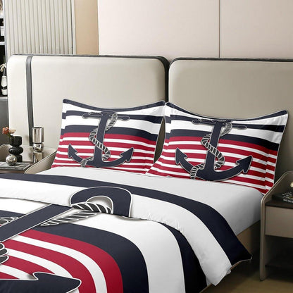 Nautisches Bettwäsche-Set 200x200cm – Jungenzimmer Küstenabenteuer