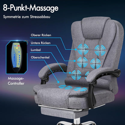 ALFORDSON Bürostuhl Massagefunktion ergonomisches Design