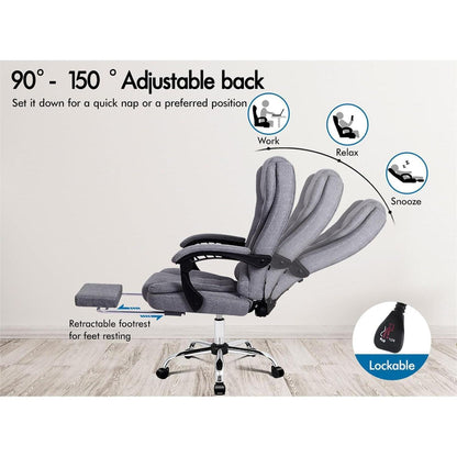 ALFORDSON Bürostuhl Massagefunktion ergonomisches Design