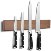 Magnetleiste Messer Selbstklebend Akazienholz 40 cm Magnetisch Stark
