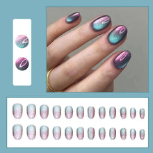 24 Mandel Nägel Katzenauge Press on Nails Acryl Nägel