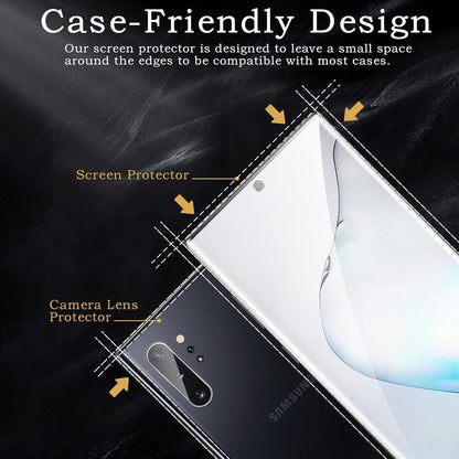 2er Pack Schutzfolie für Samsung Galaxy Note 10 - 3D Vollständiger Displayschutz, Fingerabdruck-resistent, 9H Härte