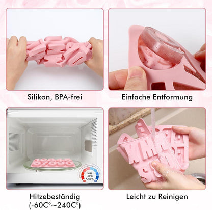 Silikonform Buchstaben Zahlen Set Gießformen Schokolade Seife
