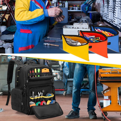 Werkzeugrucksack Herren mit Organizer-Taschen, robust & bequem