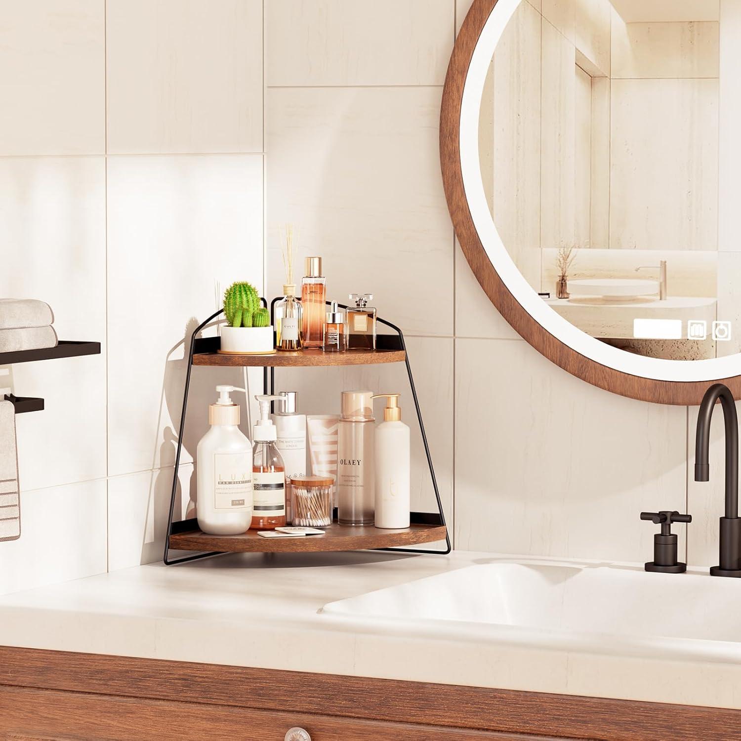 Puricon 2 Etagen Eck Organizer Küchenregal Badezimmer