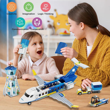 Cubimana City Passagierflugzeug 3-in-1 Baukasten Set