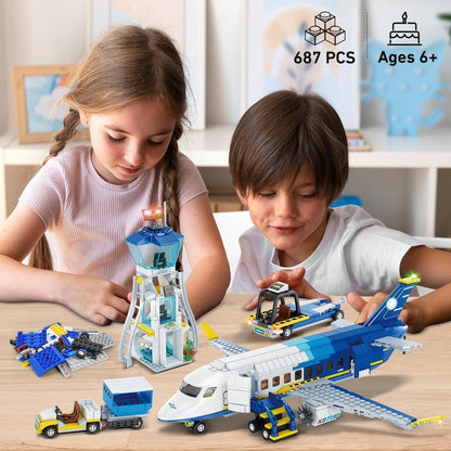 Cubimana City Passagierflugzeug 3-in-1 Baukasten Set
