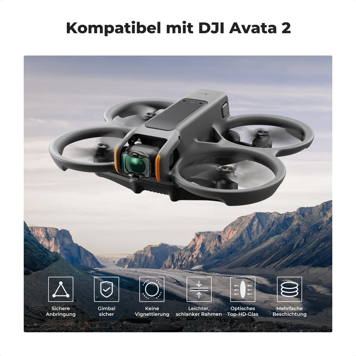 K&F Concept Avata 2 ND Filter Set UV PL ND8 ND16 ND32 ND64 6