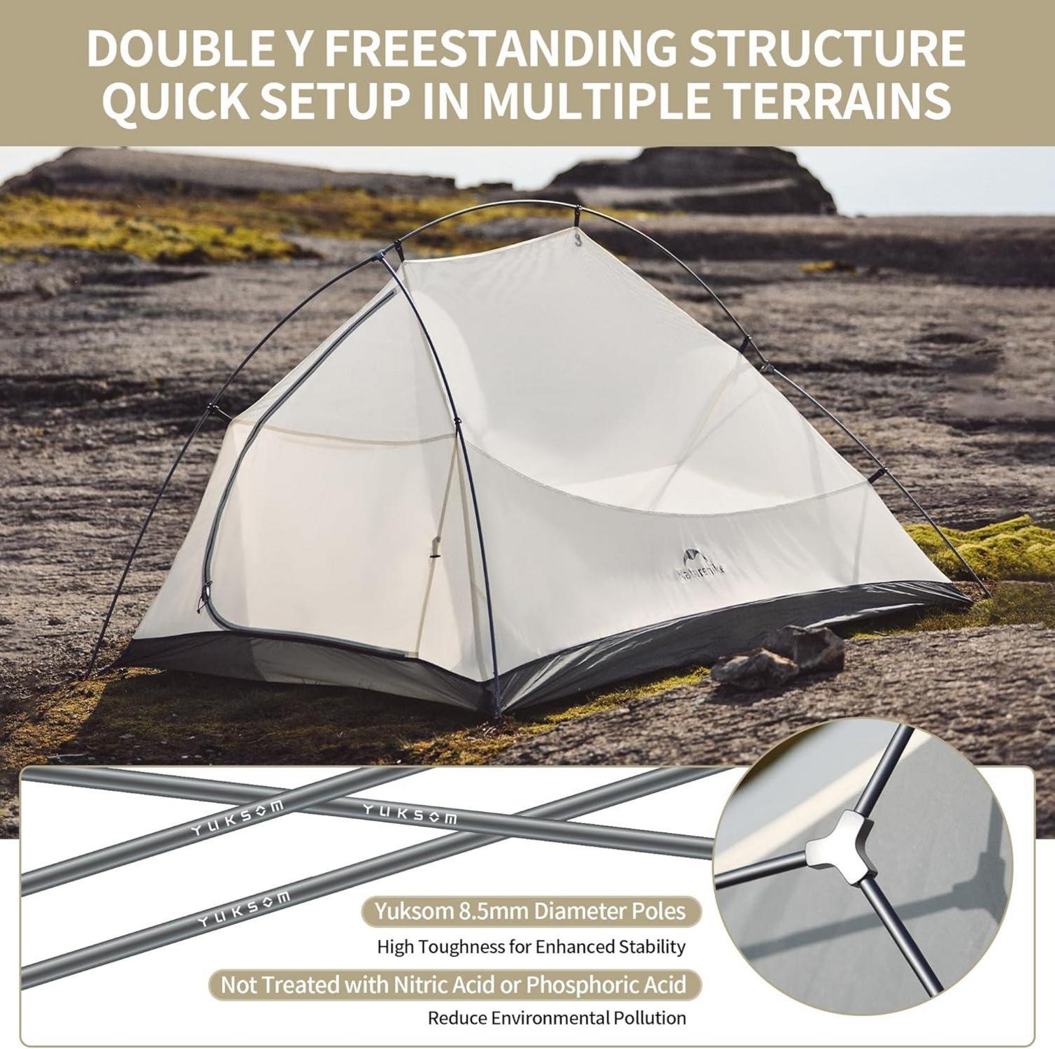 Naturehike Cloud-Up Pro Zelt 2 Personen Leicht Wasserdichtes Kuppelzelt
