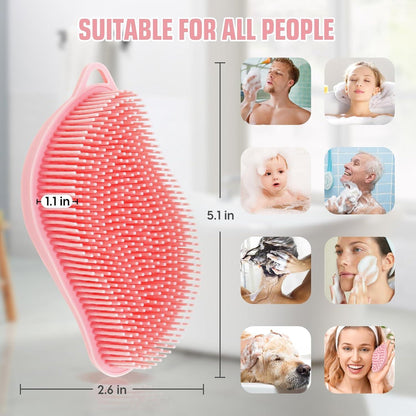 Silikon Body Scrubber & Körperschrubber, doppelseitige Luffa Bürste
