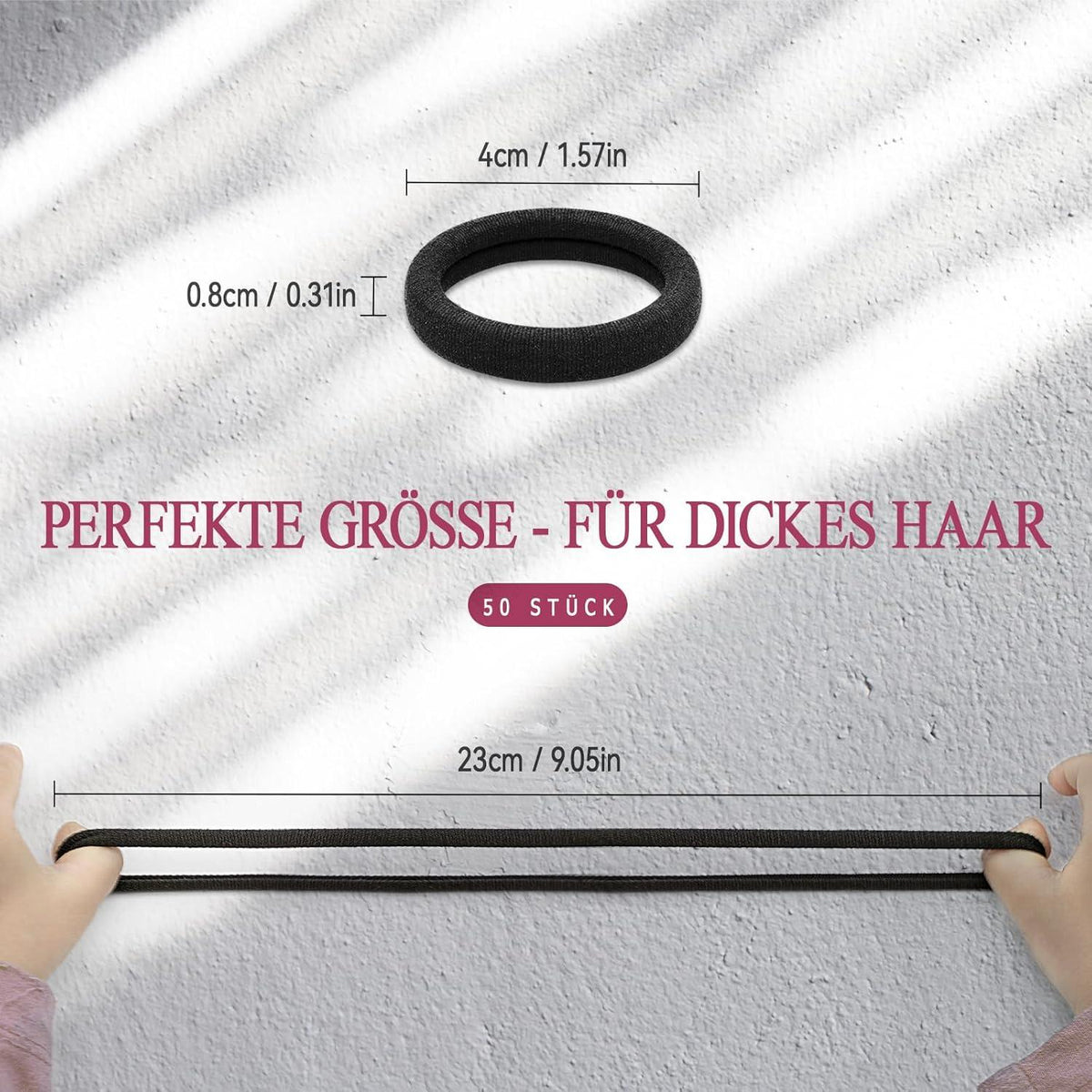 YISCOKO Haargummis Damen 50 Stück Schwarz für Frauen Mädchen