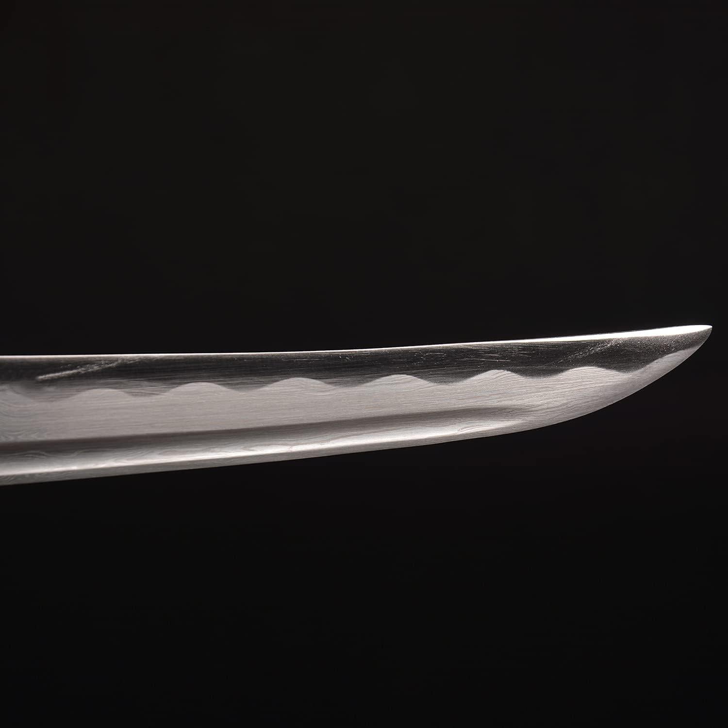 Handgeschmiedetes Tanto Katana Schwert 42 cm voller Tang Kohlenstoffstahl Sharpe