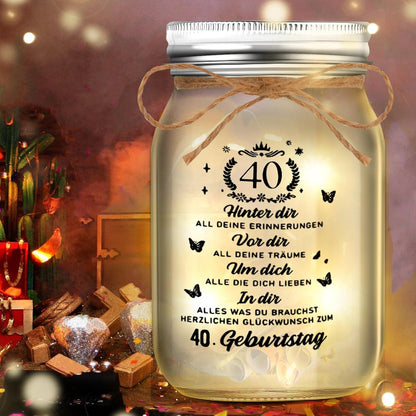 LED Flaschenlicht Geburtstag 40 Geldgeschenke 40 Geburtstag Geschenk Frau Mann Geld Leuchtflasche 40 Jahre