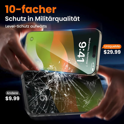 Panzerfolie für iPhone 16 Pro Sichtschutz, Bruchsicher, Anti-Spy 2