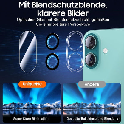 Kameraschutz für iPhone 16/16 Plus - Kratzfest, Stabil, Ultra-Klar 9H