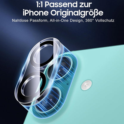 Kameraschutz für iPhone 16/16 Plus - Kristallklar, 9H Härte, 3 Stück