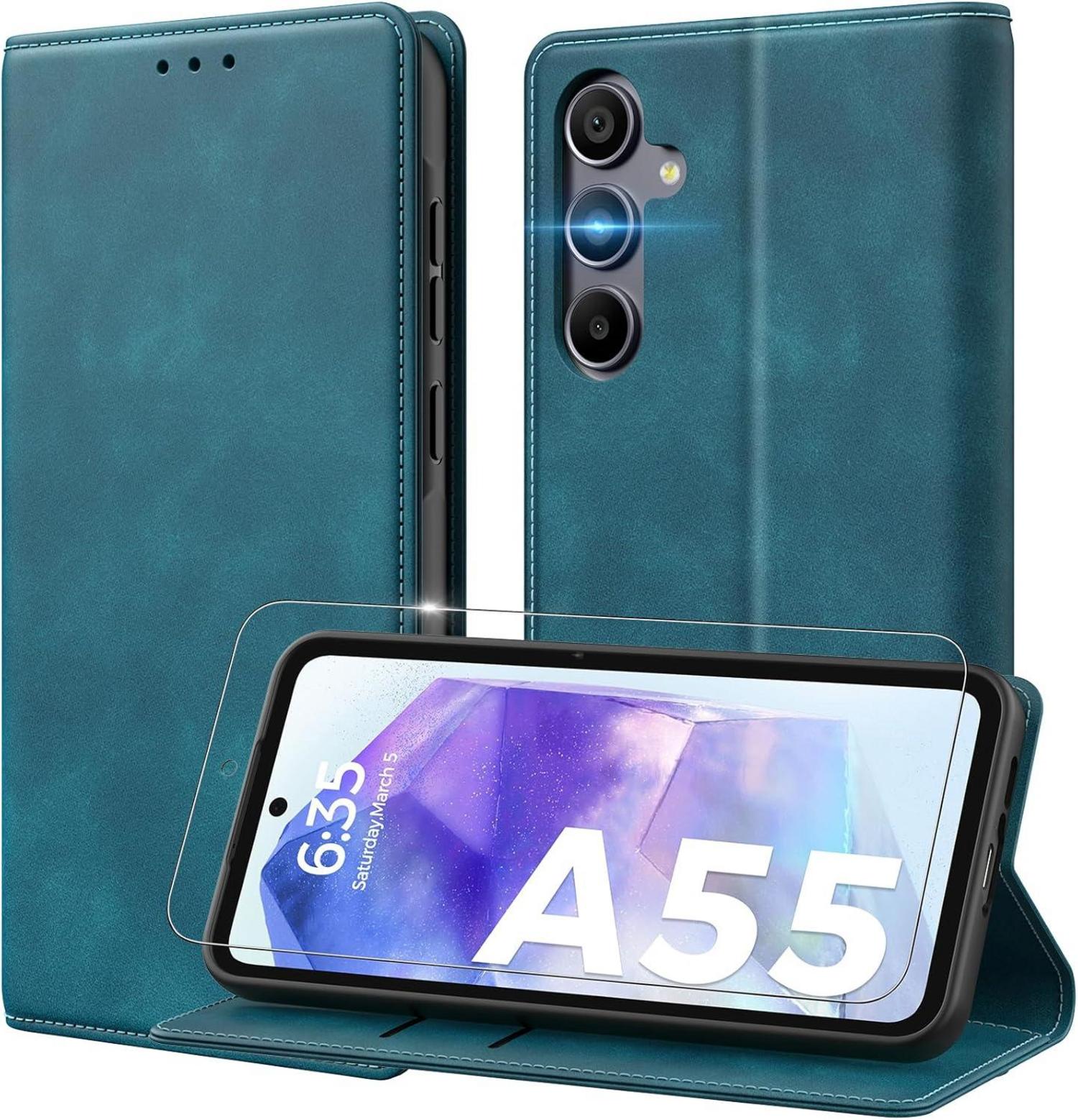 Samsung Galaxy A55 5G Hülle mit Schutzfolie RFID Kartenfach