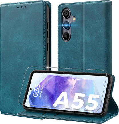 Samsung Galaxy A55 5G Hülle mit Schutzfolie RFID Kartenfach