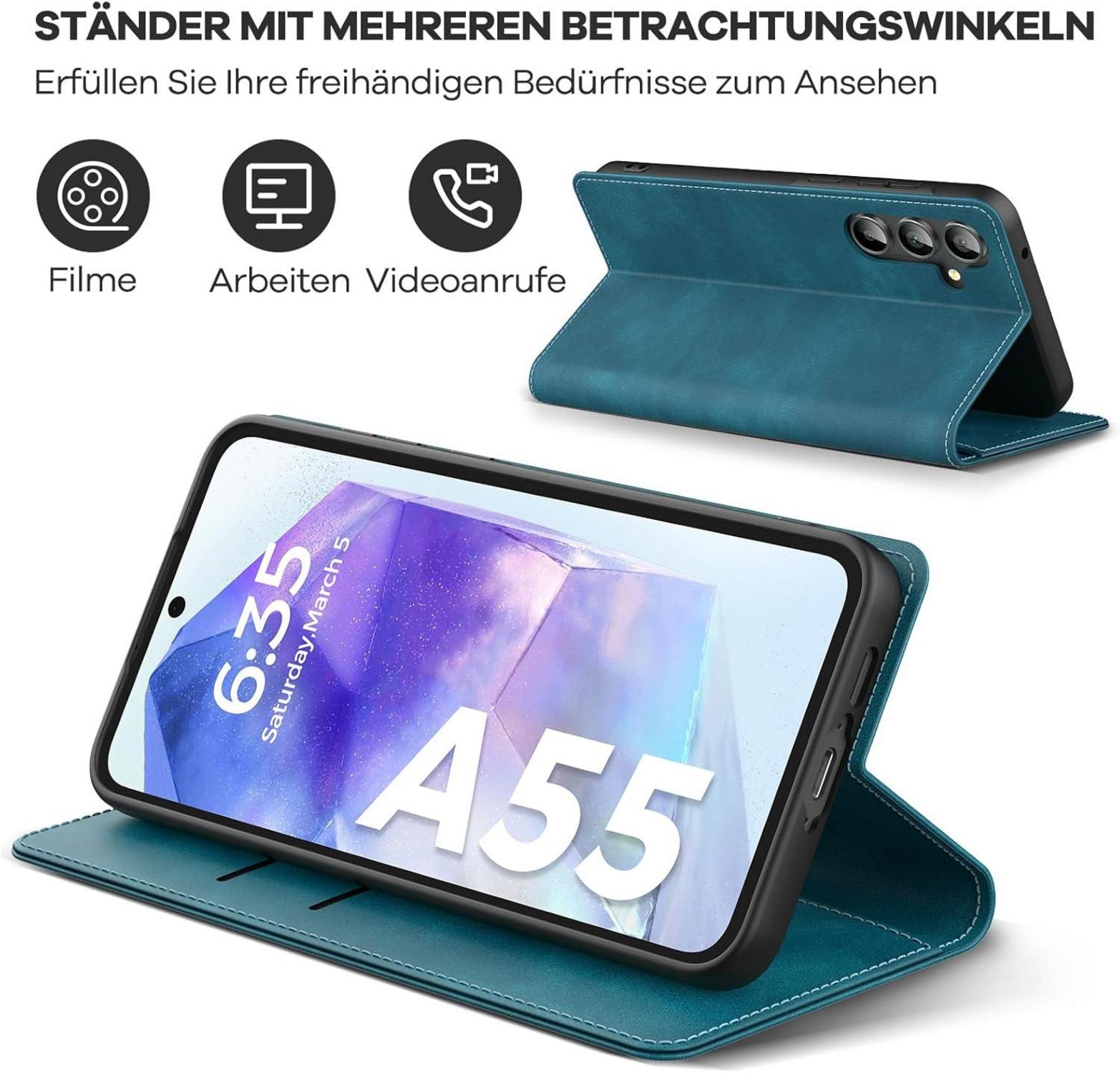 Samsung Galaxy A55 5G Handyhülle mit Schutzfolie und RFID-Schutz