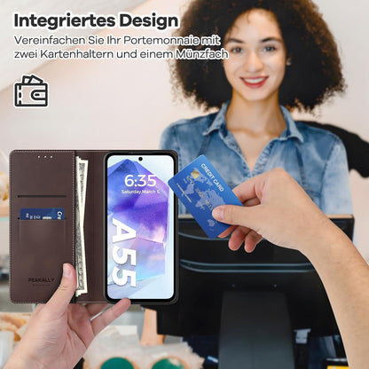 Handyhülle für Samsung Galaxy A55 5G mit RFID-Schutz & Standfunktion