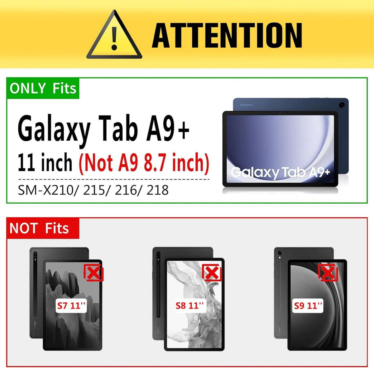 DLveer Samsung Galaxy Tab A9+ Plus 11'' Hülle Blau PU Leder+Soft TPU