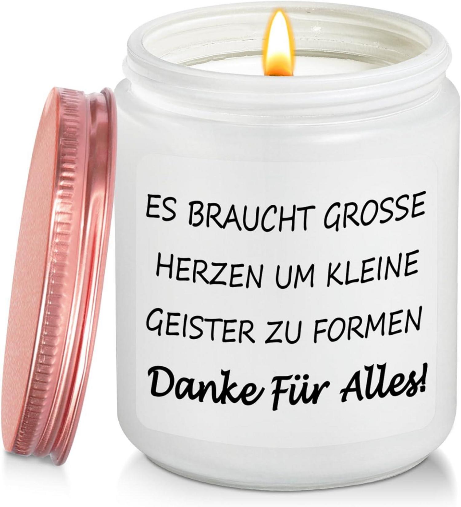 Dankeschön Lehrerin Lavendel Duftkerze Abschiedsgeschenk Erzieherin