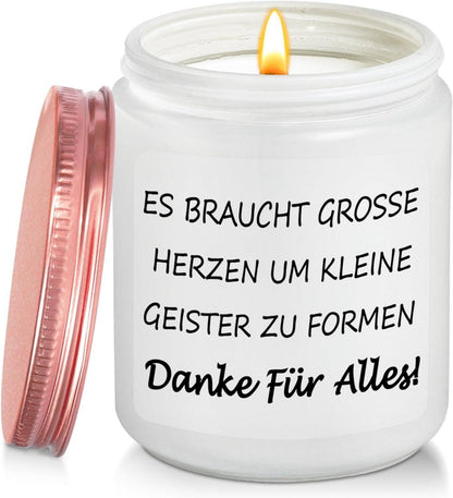 Dankeschön Lehrerin Lavendel Duftkerze Abschiedsgeschenk Erzieherin