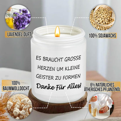 Dankeschön Lehrerin Lavendel Duftkerze Abschiedsgeschenk Erzieherin