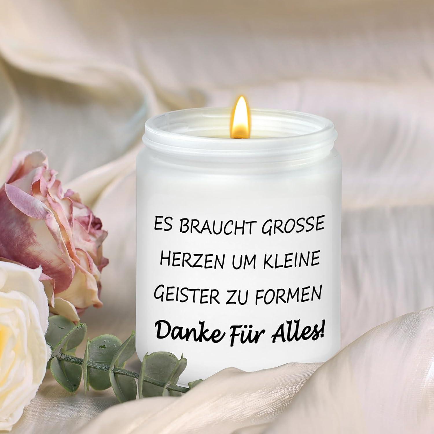 Dankeschön Lehrerin Lavendel Duftkerze Abschiedsgeschenk Weihnachten