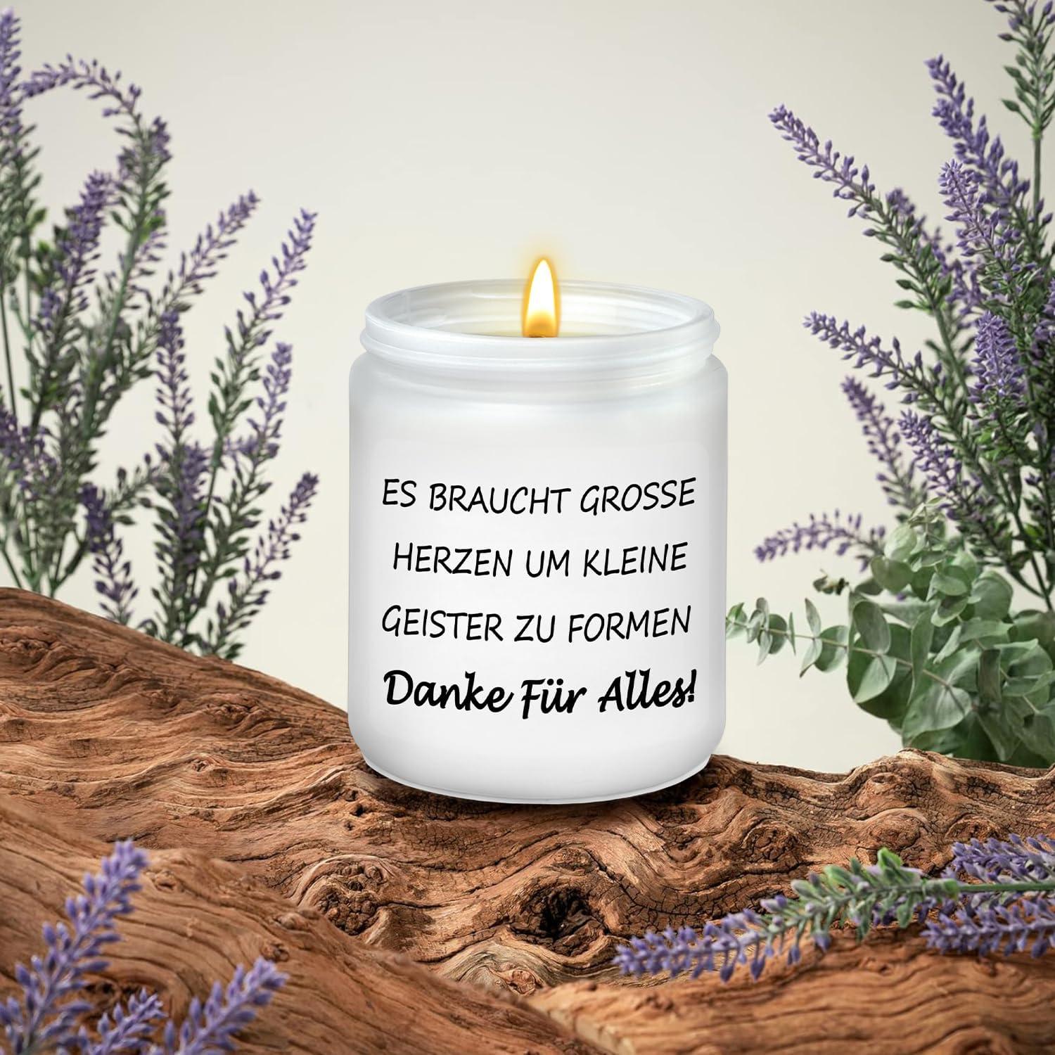 Lehrerin Lavendel Duftkerze Abschiedsgeschenk Dankeschön Erzieherin
