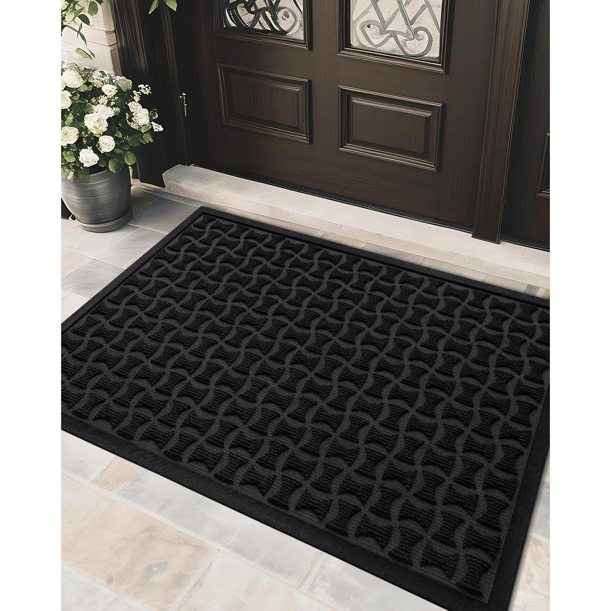 Gummifußmatte Outdoor Rutschfest 90x150cm Schwarz