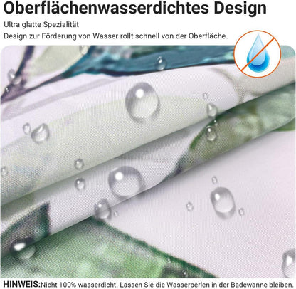 Duschvorhang Blätter 150x200cm Wasserabweisend Antischimmel