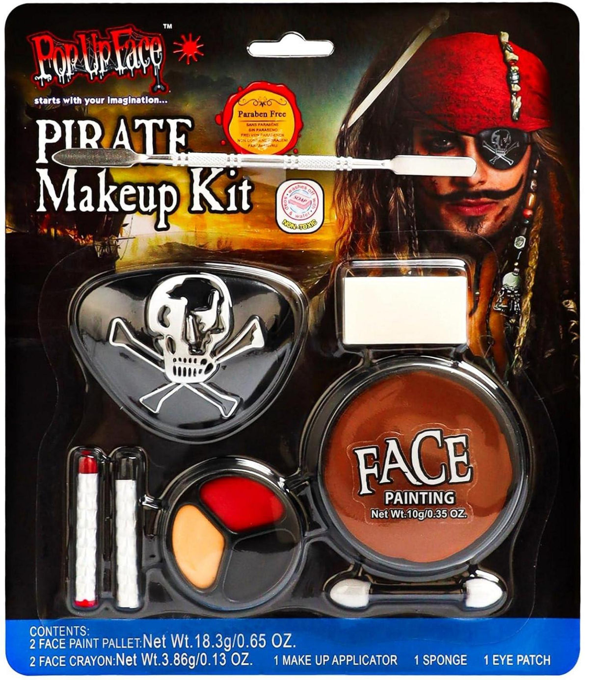 Halloween Schminke Piraten Make up Set Kinder Face Paint Fasching