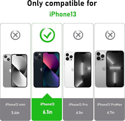 Kmofizle 360 Grad iPhone 13 Hülle mit Glas Schutzfolie