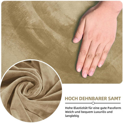 Samt Stuhlbezug mit Armlehnen – Stretch Housse für Bürostuhl