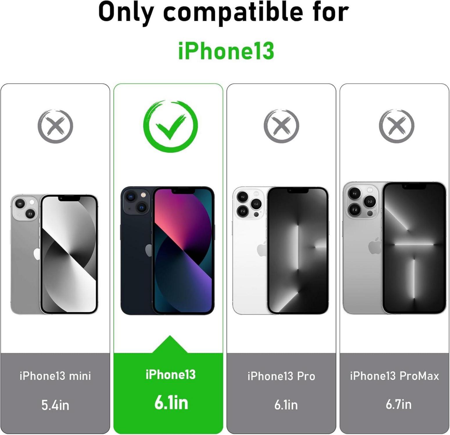 360 Grad iPhone 13 Hülle Glas Stoßfest Fullbody Schwarz
